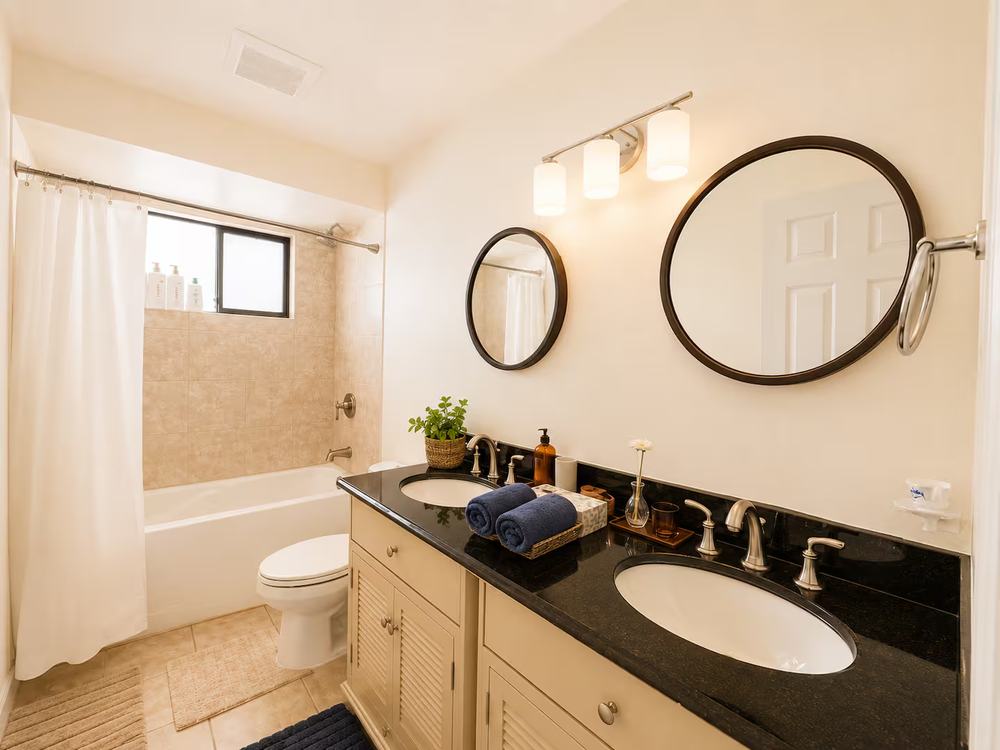 Bathroom with double vanity