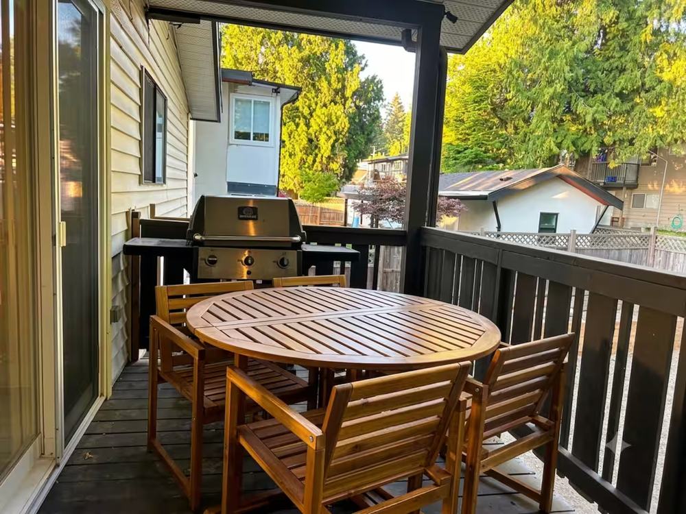 Covered patio dining